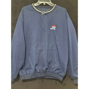 King Louie Pepsi Pullover Windbreaker Embroidered Logo Navy Blue L‎